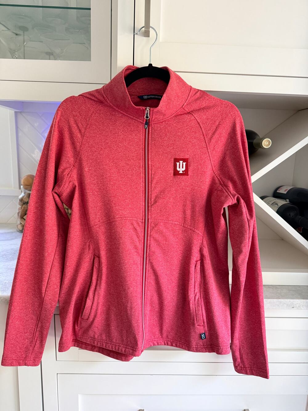 NWOT Cutter & Buck Women's Indiana Hoosiers Eco Knit Stretch Full-Zip Jacket